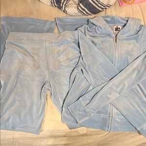 Juicy Couture Sky Blue Velour Set